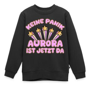 Frauenname Aurora - Kinder Premium Organic Sweatshirt - Schwarz - Vorne - AI Model Kid Female (0cm)