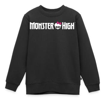 Monster High™ Offizielles Logo Mit Totenkopf - Kinder Premium Organic Sweatshirt - Schwarz - Vorne - AI Model Kid Female (0cm)