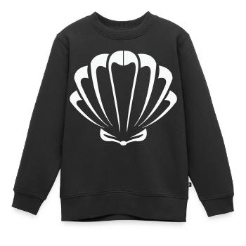 muschel - Kinder Premium Organic Sweatshirt - Schwarz - Vorne - AI Model Kid Female (0cm)