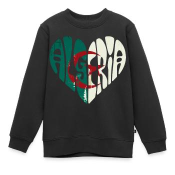 Algerien in meinem Herzen - Kinder Premium Organic Sweatshirt - Schwarz - Vorne - AI Model Kid Female (0cm)