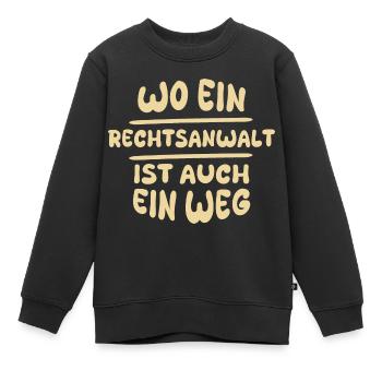 Avocat Avocat - Sweat Premium enfant bio - noir - Devant - AI Model Kid Female (0cm)