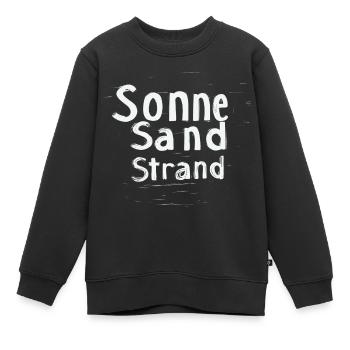 Sonne Sand Strand - Kinder Premium Organic Sweatshirt - Schwarz - Vorne - AI Model Kid Female (0cm)