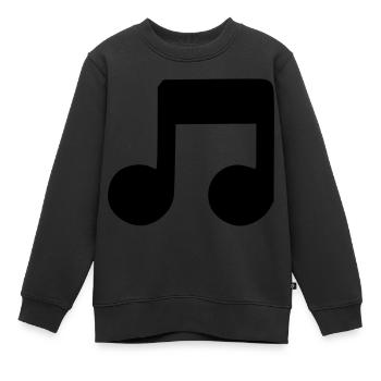 Musical note - Kids Premium Organic Sweatshirt - black - Front - AI Model Kid Female (0cm)