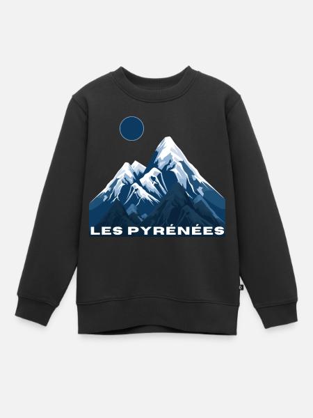 Les Pyrénées - idée cadeau - Sweat Premium enfant bio - noir