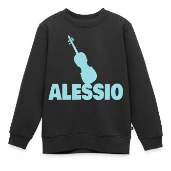 Bratsche Alessio - Kinder Premium Organic Sweatshirt - Schwarz - Vorne - AI Model Kid Female (0cm)