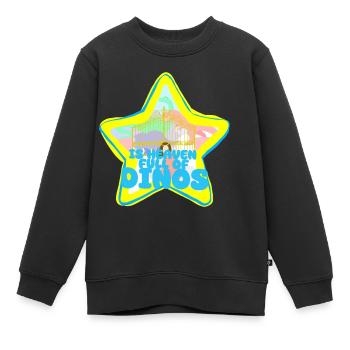 Dinosaurier-Paradies - Kinder Premium Organic Sweatshirt - Schwarz - Vorne - AI Model Kid Female (0cm)