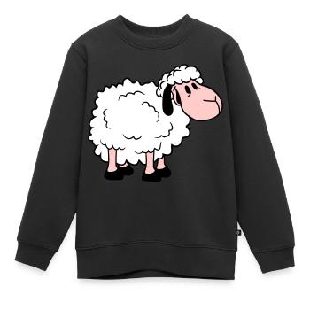 Sheep Baby Stands Cute Cute Lamb Child Cool Comic - Kids Premium Organic Sweatshirt - black - Front - AI Model Kid Female (0cm)