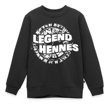 Hennes - Kinder Premium Organic Sweatshirt - Schwarz - Vorne - AI Model Kid Female (0cm)