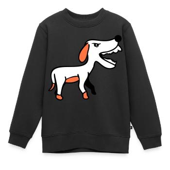 Chien, Furieux, Mordant, Dangereux, Agressif, Attaque - Sweat Premium enfant bio - noir - Devant - AI Model Kid Female (0cm)