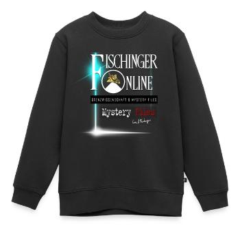 Fischinger Online en grand avec Mystery Files | abrégé - Sweat Premium enfant bio - noir - Devant - AI Model Kid Female (0cm)