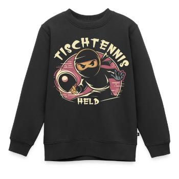 Tischtennis Held Kelle Ninja Verein Junge - Kinder Premium Organic Sweatshirt - Schwarz - Vorne - AI Model Kid Female (0cm)