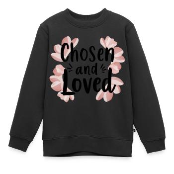 chosen and loved - Kinder Premium Organic Sweatshirt - Schwarz - Vorne - AI Model Kid Female (0cm)