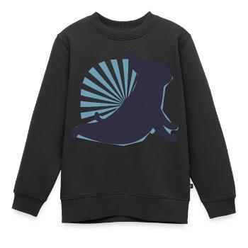 3441 dogyogaTshirt PR t-shirt - Sweat Premium enfant bio - noir - Devant - AI Model Kid Female (0cm)