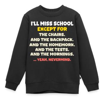Letzter Schultag: Schule raus in die Sommerferien - Kinder Premium Organic Sweatshirt - Schwarz - Vorne - AI Model Kid Female (0cm)