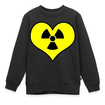 Liebe Strahlung - Kinder Premium Organic Sweatshirt - Schwarz - Vorne - AI Model Kid Female (0cm)
