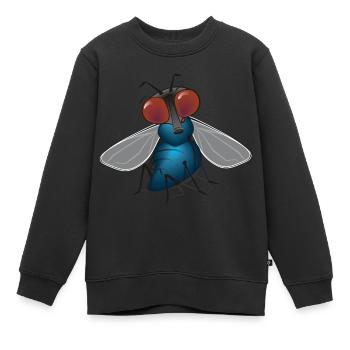 fliege - Kinder Premium Organic Sweatshirt - Schwarz - Vorne - AI Model Kid Female (0cm)