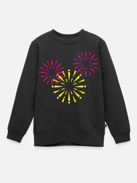 feuerwerk - Kinder Premium Organic Sweatshirt - Schwarz