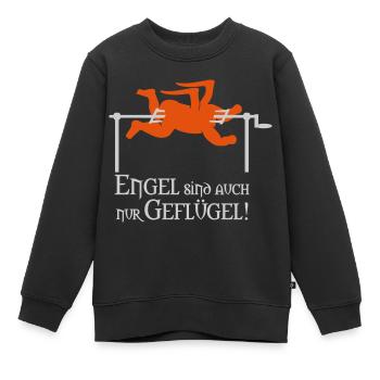 Engel sind auch nur Geflügel - Kinder Premium Organic Sweatshirt - Schwarz - Vorne - AI Model Kid Female (0cm)