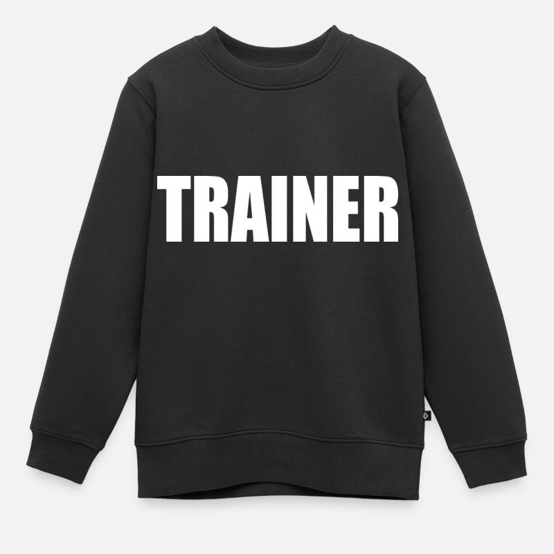 Trainer - Kinder Premium Organic Sweatshirt - Schwarz