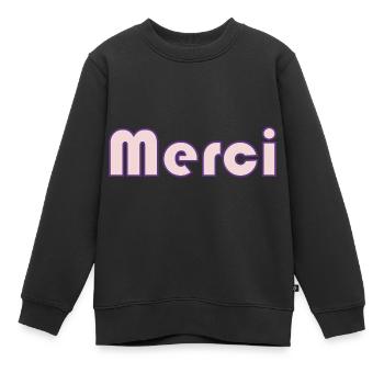 MAÎTRESSE. MAITRE. MERCI. MERCI MAÎTRESSE. MAITRE - Sweat Premium enfant bio - noir - Devant - AI Model Kid Female (0cm)