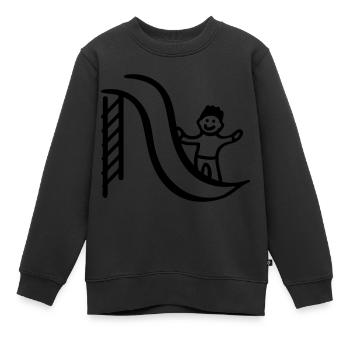 Faites glisser avec l'enfant - Sweat Premium enfant bio - noir - Devant - AI Model Kid Female (0cm)