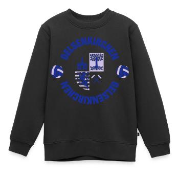 Gelsenkirchen (ID: 001013) - Kinder Premium Organic Sweatshirt - Schwarz - Vorne - AI Model Kid Female (0cm)