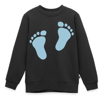 Bébé - pieds - Sweat Premium enfant bio - noir - Devant - AI Model Kid Female (0cm)