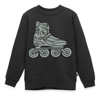 Roller en ligne 2 - Sweat Premium enfant bio - noir - Devant - AI Model Kid Female (0cm)