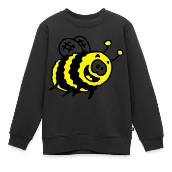bourdon drôle - Sweat Premium enfant bio - noir - Devant - AI Model Kid Female (0cm)