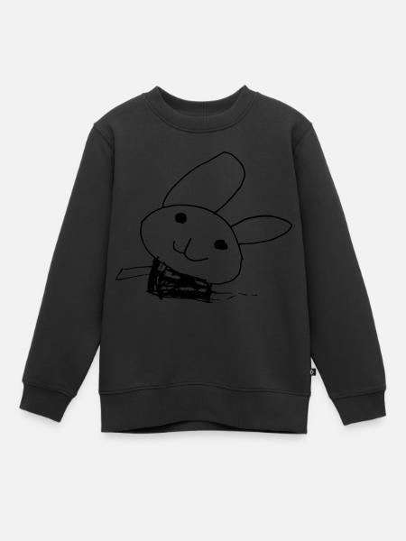 Kinderzeichnung Ostern - Kinder Premium Organic Sweatshirt - Schwarz