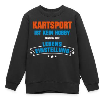 Kartsport Sportart - Kinder Premium Organic Sweatshirt - Schwarz - Vorne - AI Model Kid Female (0cm)