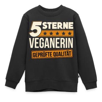 Veganerin Vegan Veganismus Fleischfrei Geschenk - Kinder Premium Organic Sweatshirt - Schwarz - Vorne - AI Model Kid Female (0cm)