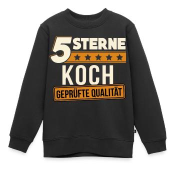 Koch Köche Chefkoch Kochen Meisterkoch Geschenk - Kinder Premium Organic Sweatshirt - Schwarz - Vorne - AI Model Kid Female (0cm)