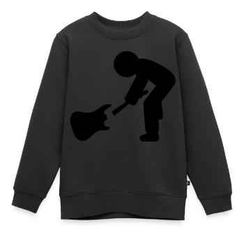 rocker - Sweat Premium enfant bio - noir - Devant - AI Model Kid Female (0cm)
