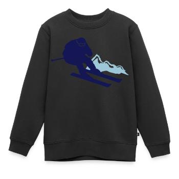 skier ski - Kinder Premium Organic Sweatshirt - Schwarz - Vorne - AI Model Kid Female (0cm)