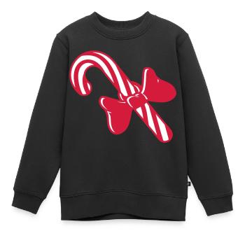 bonbons cadeau de noël canne à sucre délicieux - Sweat Premium enfant bio - noir - Devant - AI Model Kid Female (0cm)