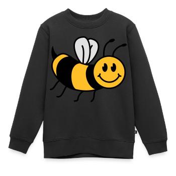 Mignonne douce petite abeille - Sweat Premium enfant bio - noir - Devant - AI Model Kid Female (0cm)