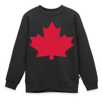 ahorn - canada - Kinder Premium Organic Sweatshirt - Schwarz - Vorne - AI Model Kid Female (0cm)