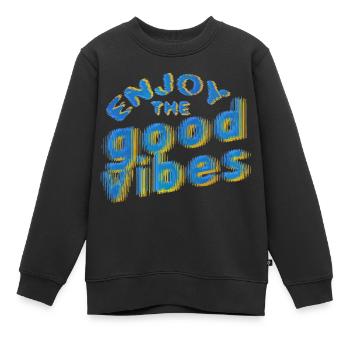 Good Vibes (Schriftzug) 02 - Kinder Premium Organic Sweatshirt - Schwarz - Vorne - AI Model Kid Female (0cm)