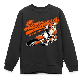 Supermoto Racing - Kinder Premium Organic Sweatshirt - Schwarz - Vorne - AI Model Kid Female (0cm)