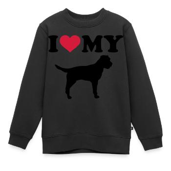 Border Terrier - Kinder Premium Organic Sweatshirt - Schwarz - Vorne - AI Model Kid Female (0cm)