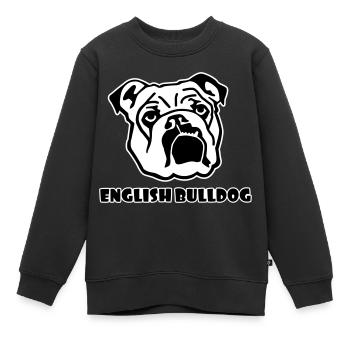 Englische Bulldogge - Kinder Premium Organic Sweatshirt - Schwarz - Vorne - AI Model Kid Female (0cm)