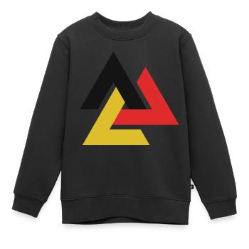 Symboles Vikings - Sweat Premium enfant bio - noir - Devant - AI Model Kid Female (0cm)