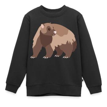 Beaucoup de bouffe - Sweat Premium enfant bio - noir - Devant - AI Model Kid Female (0cm)