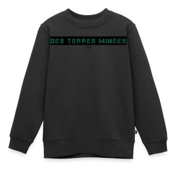 Mined Lands Lens - Kids Premium Organic Sweatshirt - black - Front - AI Model Kid Female (0cm)