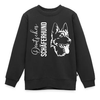 Deutscher Schäferhund Hundeliebhaber - Kinder Premium Organic Sweatshirt - Schwarz - Vorne - AI Model Kid Female (0cm)