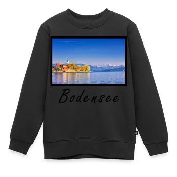 Bodensee Design - Kinder Premium Organic Sweatshirt - Schwarz - Vorne - AI Model Kid Female (0cm)