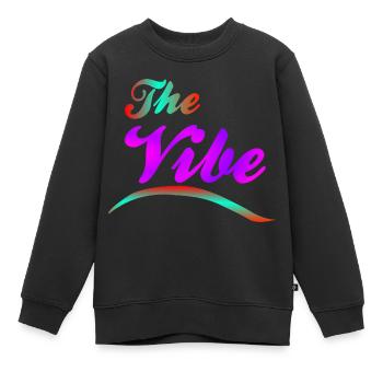 The Vibe - Kinder Premium Organic Sweatshirt - Schwarz - Vorne - AI Model Kid Female (0cm)