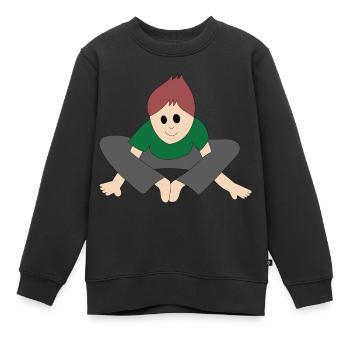 Yoga pose die Schildkröte - Kinder Premium Organic Sweatshirt - Schwarz - Vorne - AI Model Kid Female (0cm)