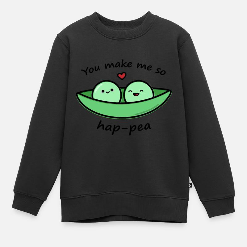 Petits pois mignons - Sweat Premium enfant bio - noir
